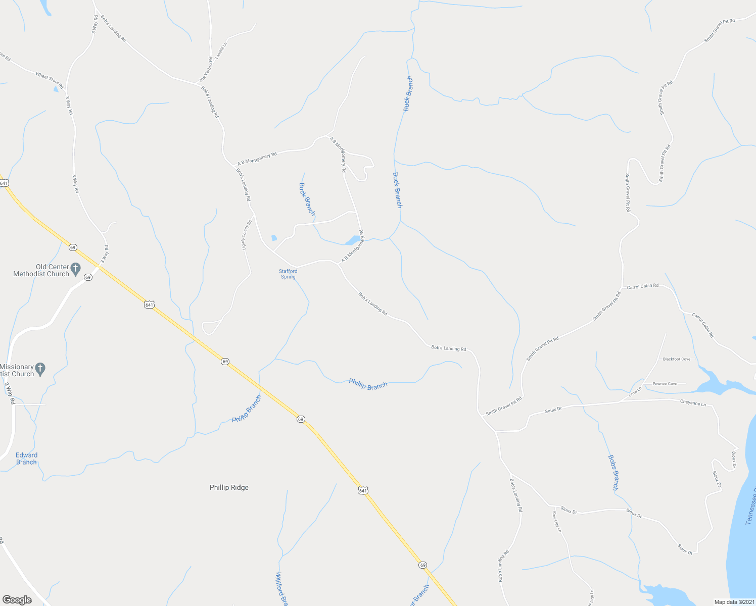 map of restaurants, bars, coffee shops, grocery stores, and more near 2175 Bob's Landing Road in Bath Springs