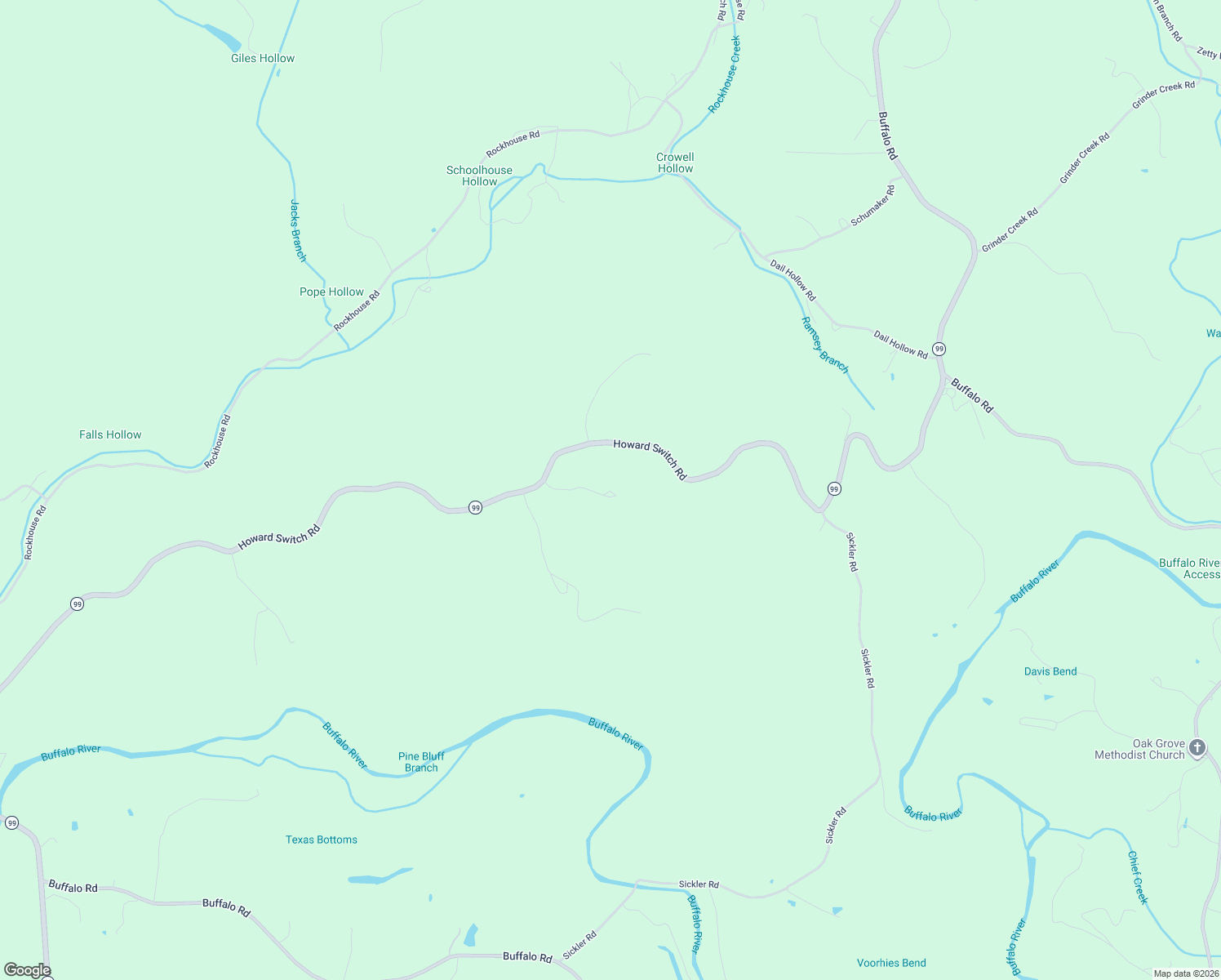 map of restaurants, bars, coffee shops, grocery stores, and more near 537 Howard Switch Road in Hohenwald