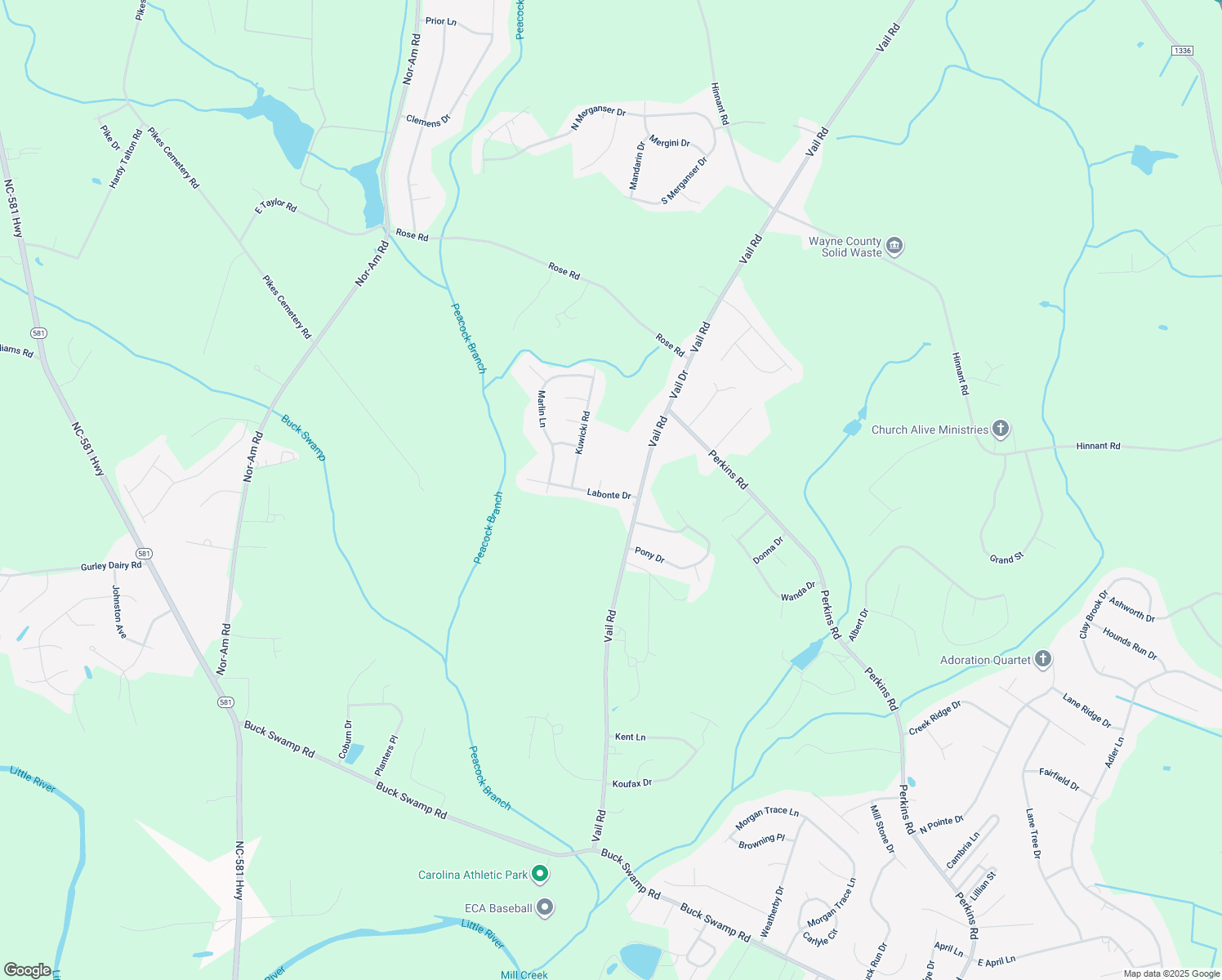 map of restaurants, bars, coffee shops, grocery stores, and more near 107 Labonte Drive in Pikeville