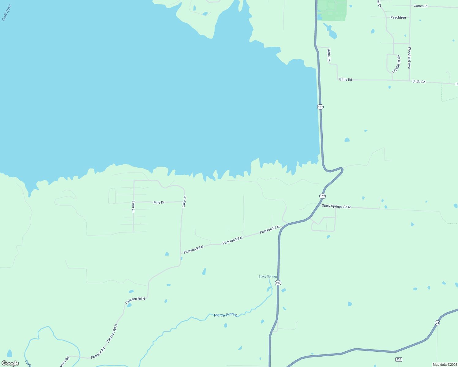 map of restaurants, bars, coffee shops, grocery stores, and more near 135 Driftwood Trail in Heber Springs