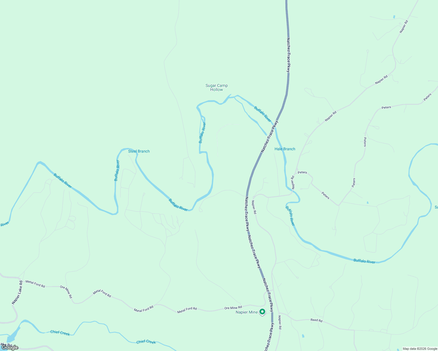 map of restaurants, bars, coffee shops, grocery stores, and more near 183 Camp Rd in Hohenwald
