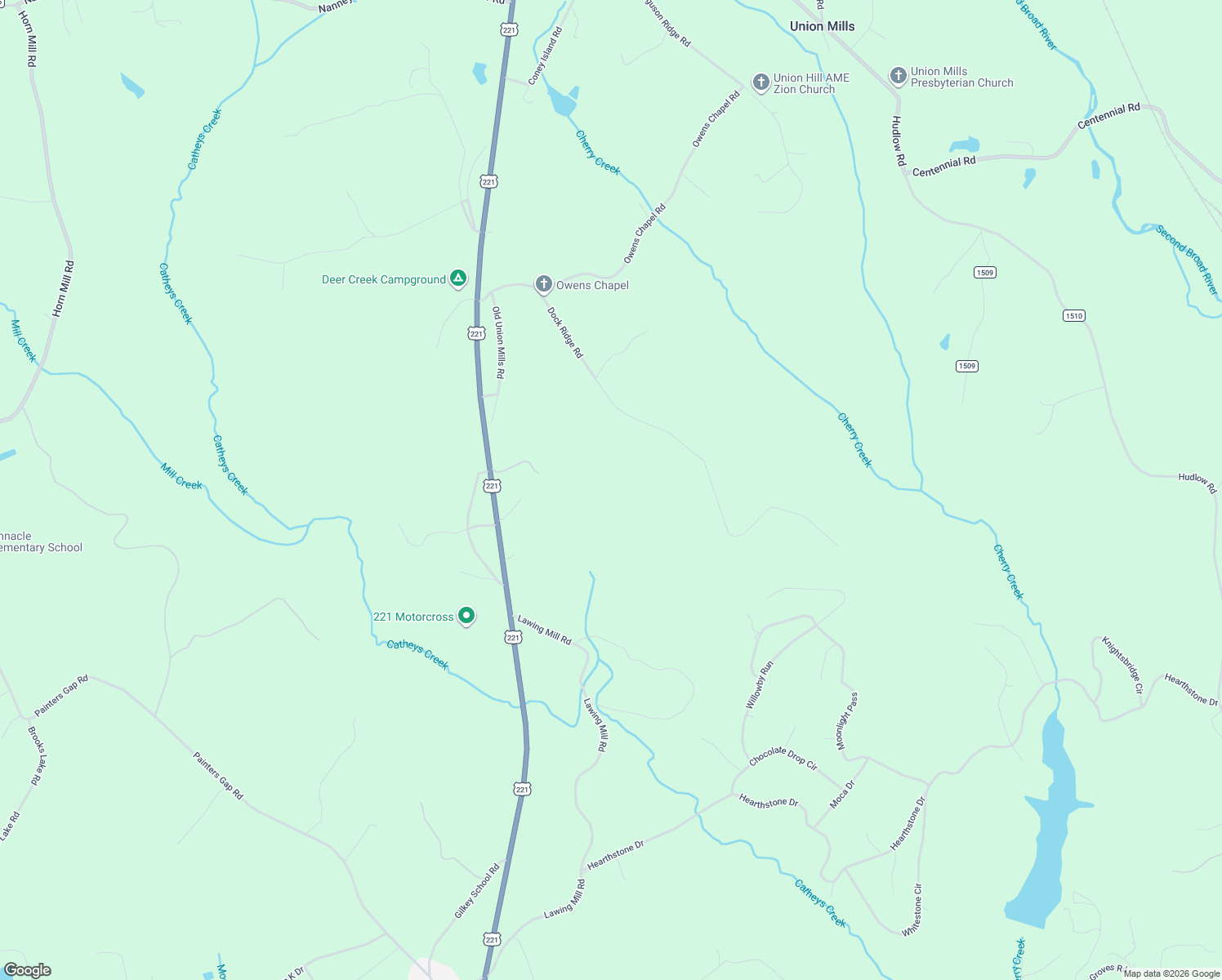 map of restaurants, bars, coffee shops, grocery stores, and more near 158 Dock Ridge Road in Union Mills