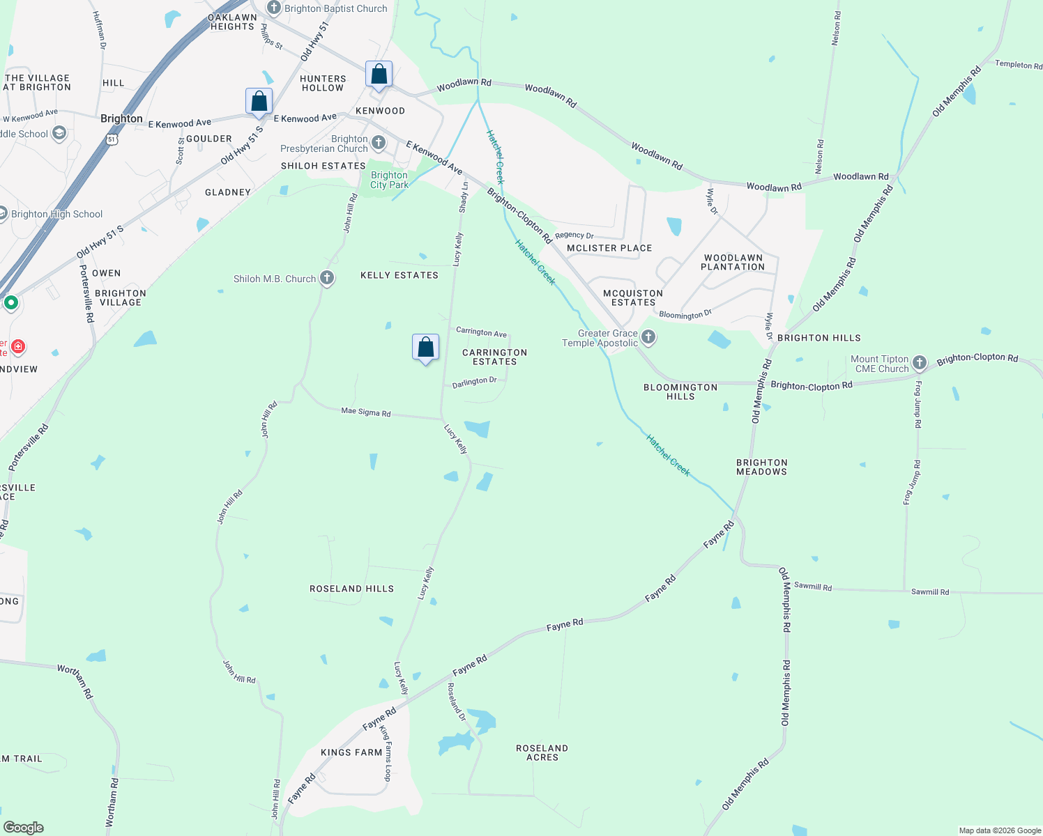 map of restaurants, bars, coffee shops, grocery stores, and more near 990 Lucy Kelly Road in Brighton