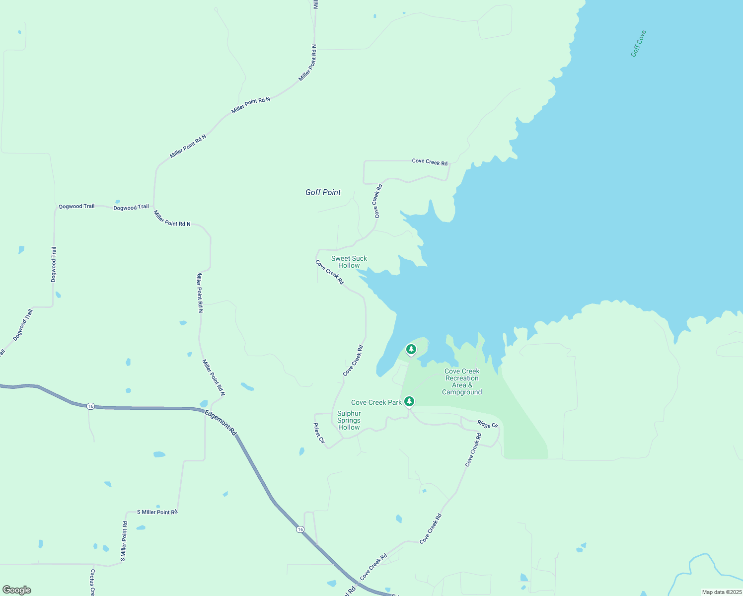 map of restaurants, bars, coffee shops, grocery stores, and more near 1352 Cove Creek Road in Quitman