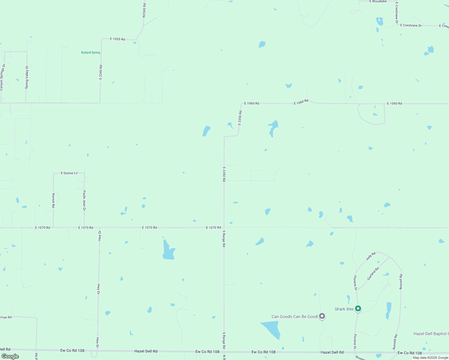 map of restaurants, bars, coffee shops, grocery stores, and more near White Rock Road in McLoud