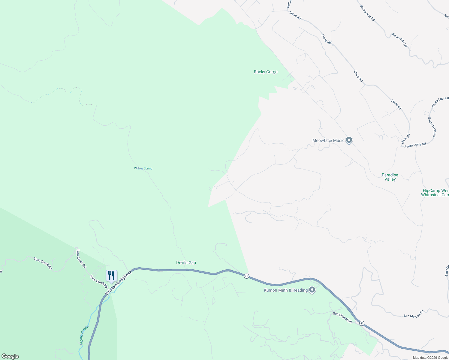 map of restaurants, bars, coffee shops, grocery stores, and more near 12712 San Felipe Court in Atascadero