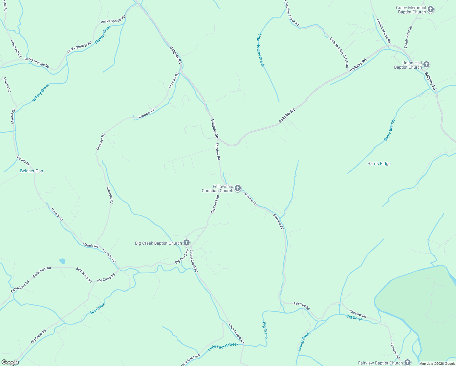 map of restaurants, bars, coffee shops, grocery stores, and more near 3020 Fairview Road in Madisonville