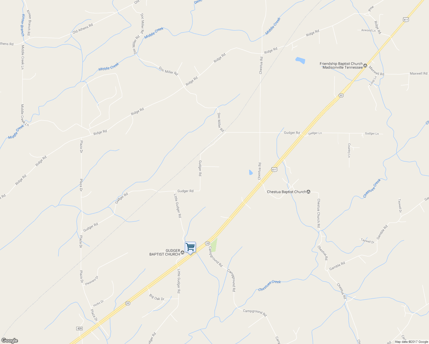 map of restaurants, bars, coffee shops, grocery stores, and more near 114 Hidden Springs Drive in Madisonville