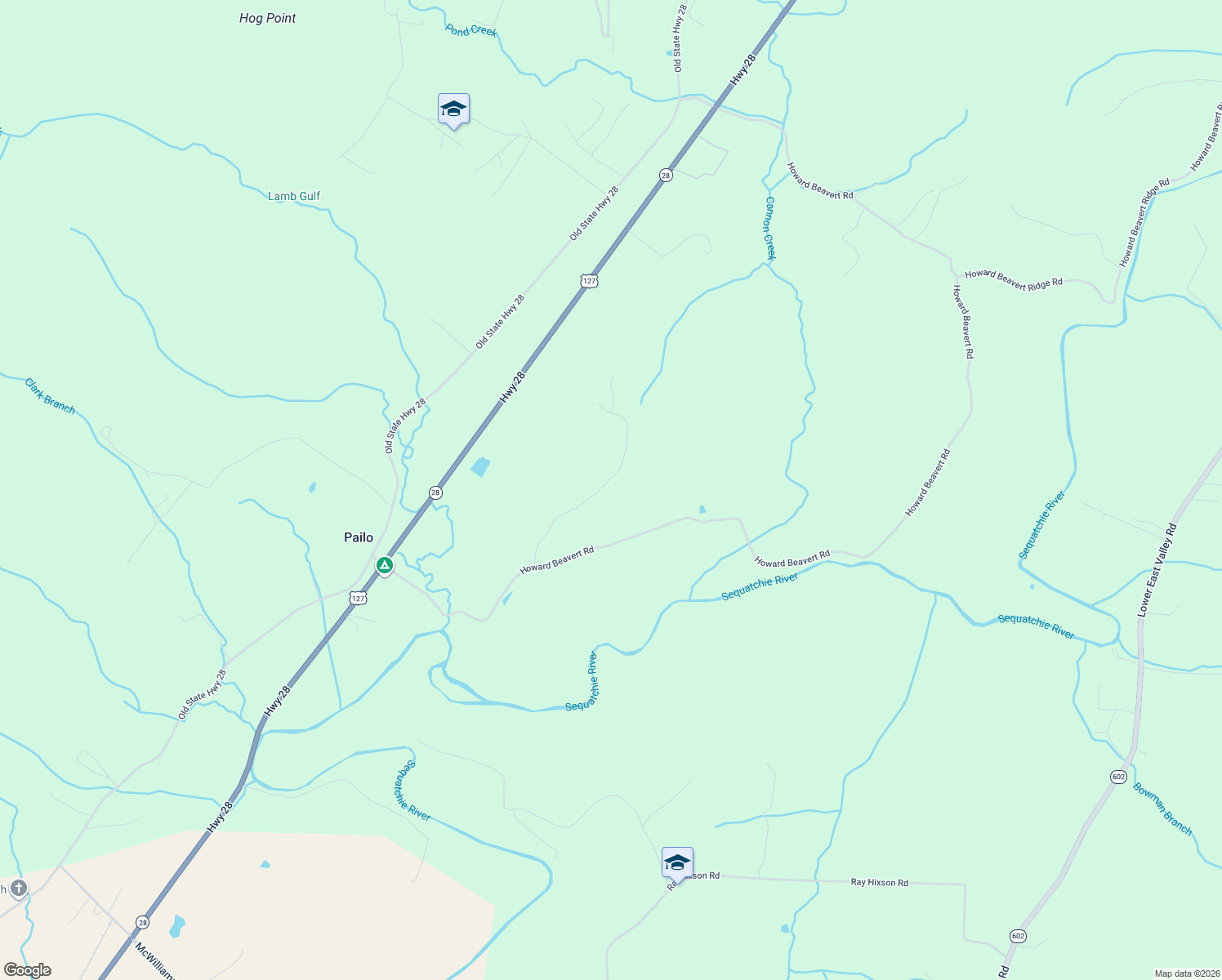 map of restaurants, bars, coffee shops, grocery stores, and more near 304 Chapman Road in Dunlap