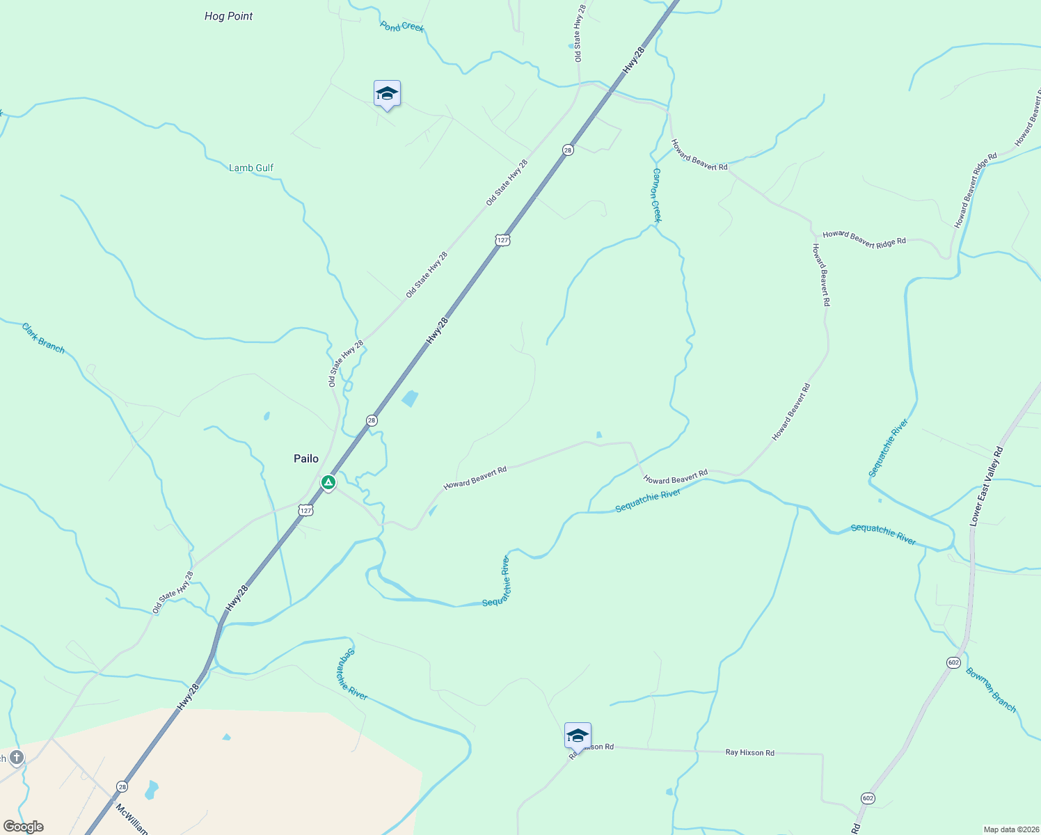 map of restaurants, bars, coffee shops, grocery stores, and more near 304 Chapman Road in Dunlap