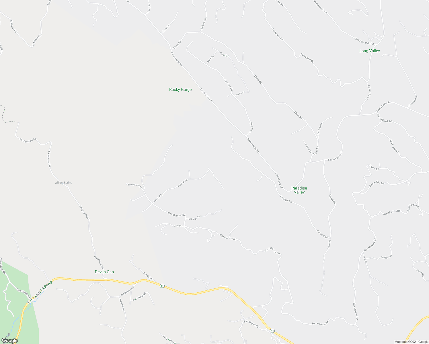 map of restaurants, bars, coffee shops, grocery stores, and more near 12382 Puente Road in Atascadero