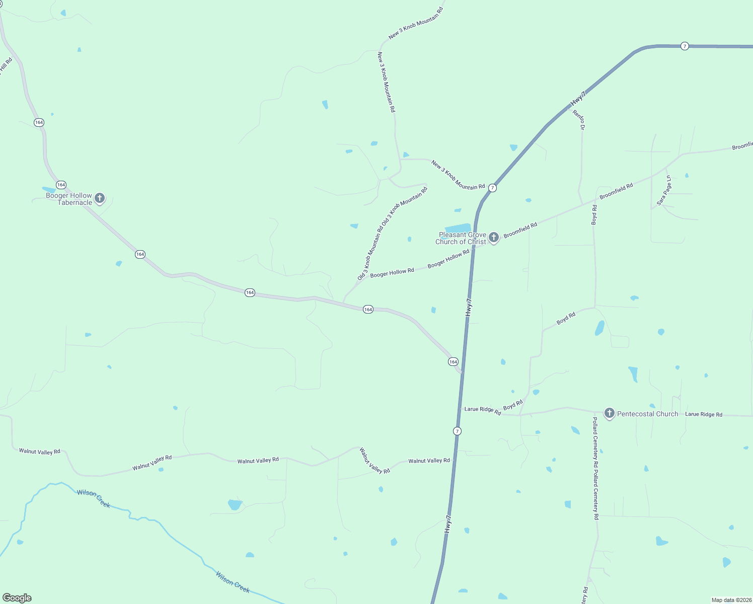 map of restaurants, bars, coffee shops, grocery stores, and more near 558 Arkansas 164 in Dover