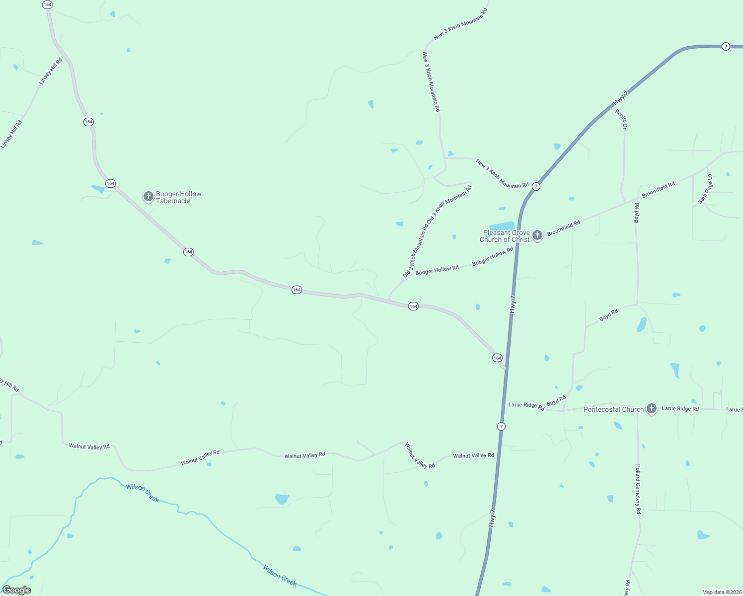 map of restaurants, bars, coffee shops, grocery stores, and more near 710-1840 Highway 164 in Dover