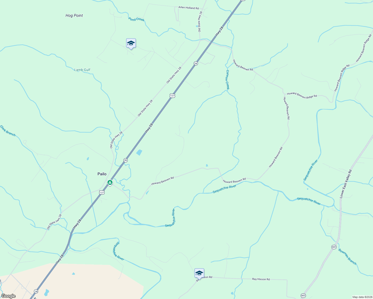 map of restaurants, bars, coffee shops, grocery stores, and more near 304 Chapman Road in Dunlap