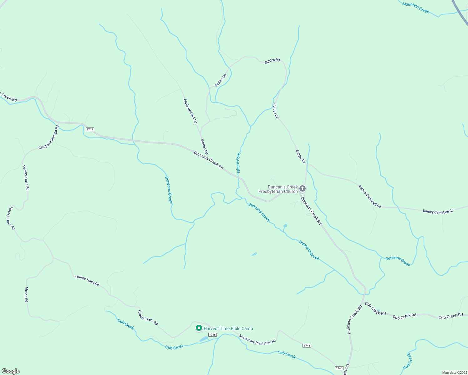 map of restaurants, bars, coffee shops, grocery stores, and more near 2017 Duncans Creek Road in Ellenboro