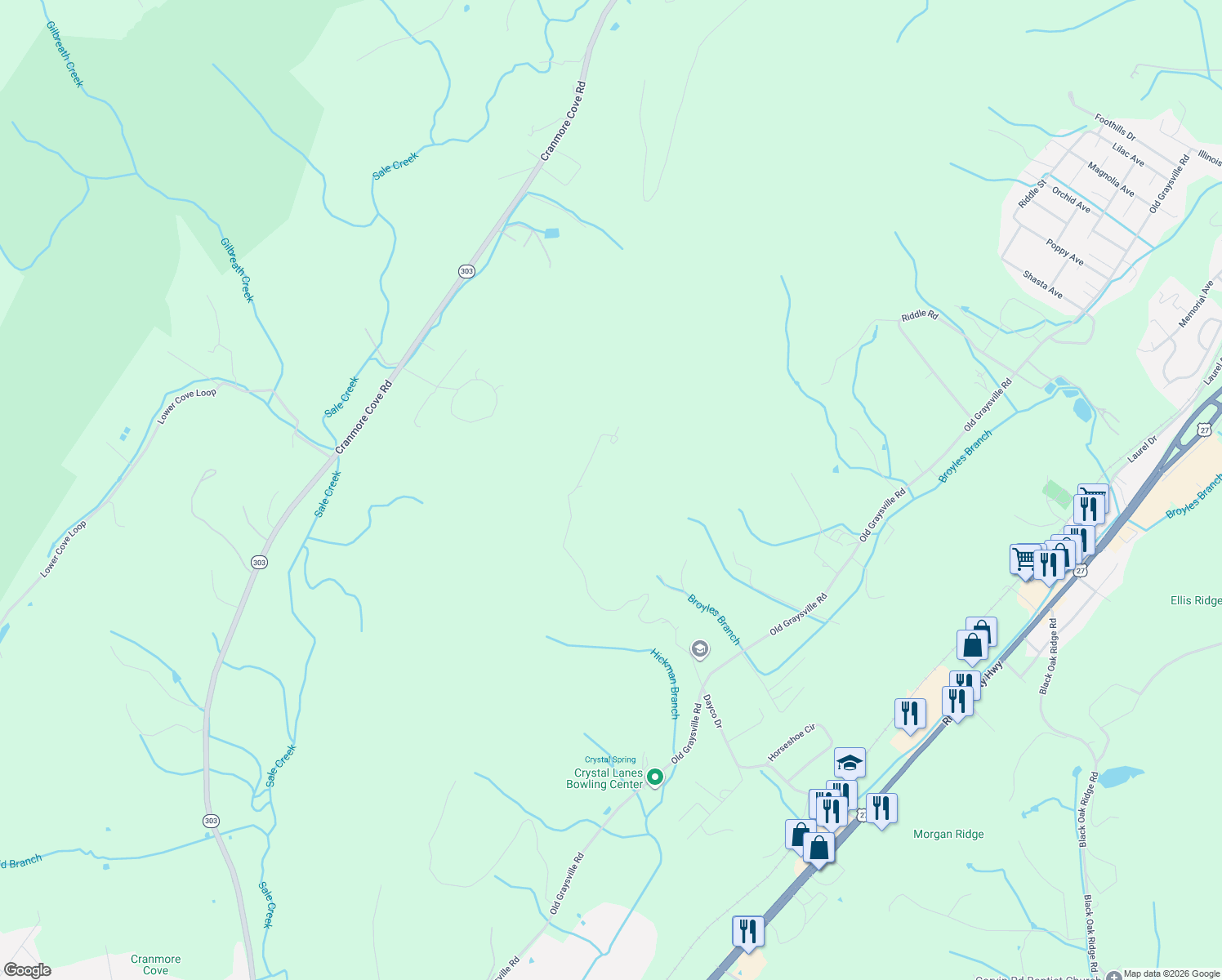 map of restaurants, bars, coffee shops, grocery stores, and more near 202 Barton Road in Dayton