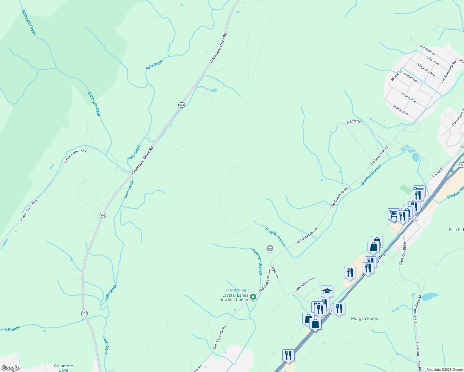 map of restaurants, bars, coffee shops, grocery stores, and more near 202 Barton Road in Dayton