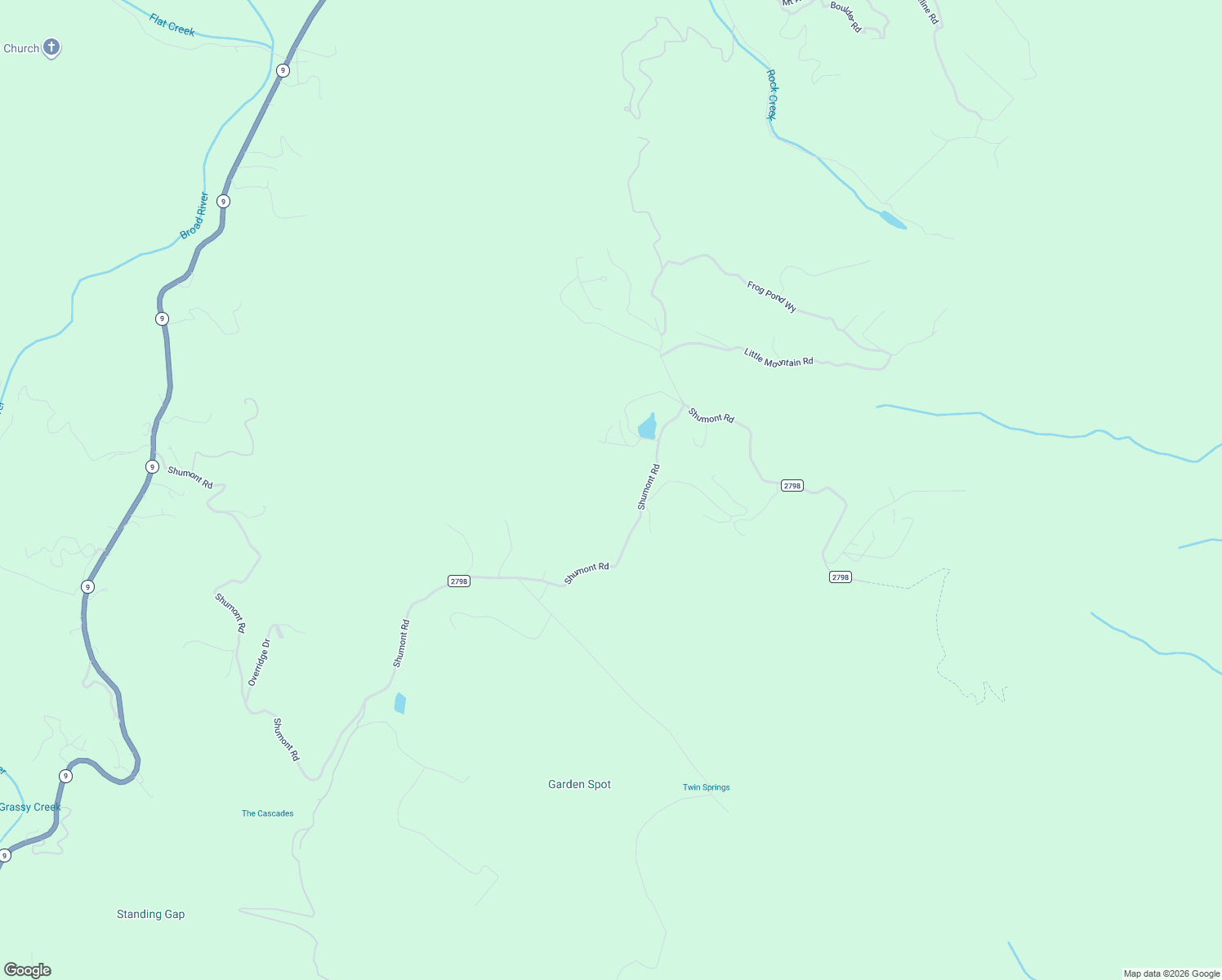 map of restaurants, bars, coffee shops, grocery stores, and more near 630 Shumont Road in Black Mountain