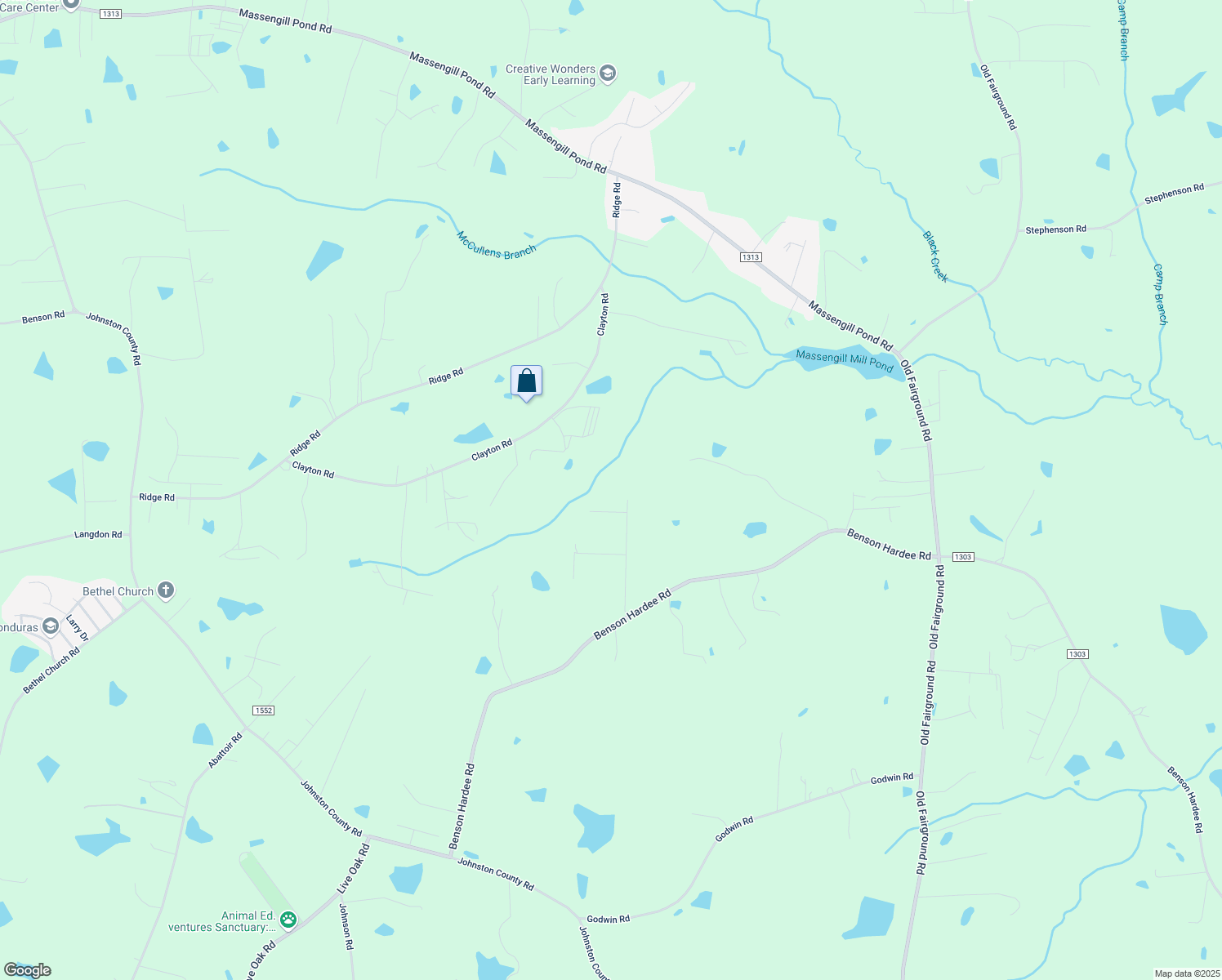 map of restaurants, bars, coffee shops, grocery stores, and more near 293 Trail Ridge Drive in Benson
