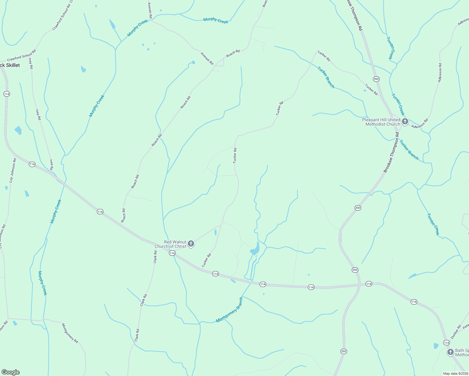 map of restaurants, bars, coffee shops, grocery stores, and more near 2050 Tucker Road in Bath Springs