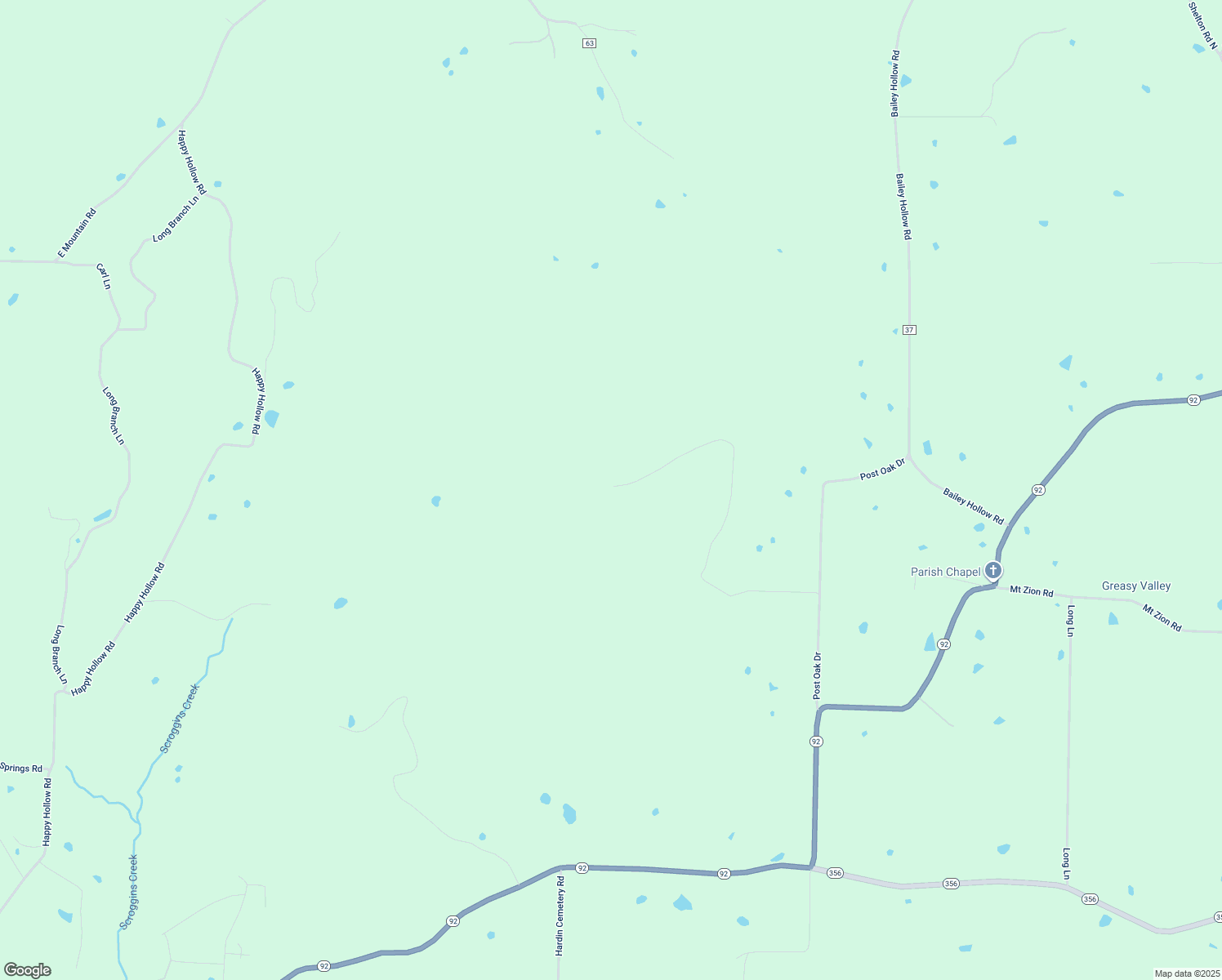 map of restaurants, bars, coffee shops, grocery stores, and more near 395 Miller Lane in Bee Branch