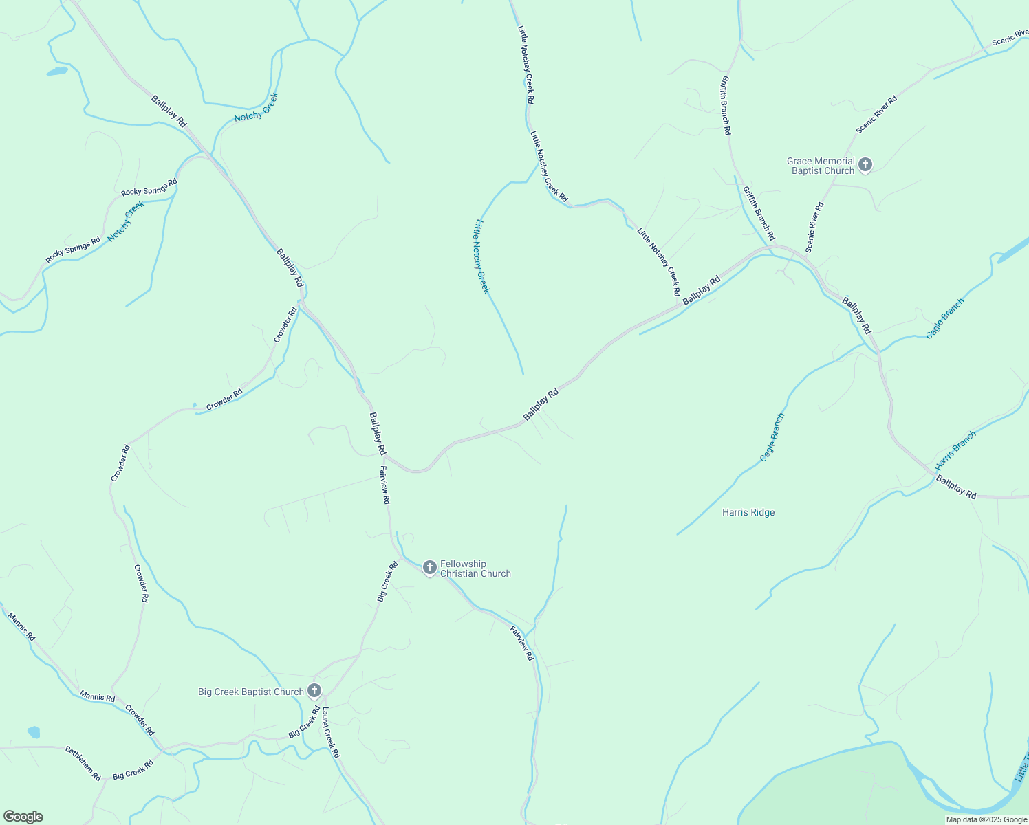 map of restaurants, bars, coffee shops, grocery stores, and more near 2185 Ballplay Road in Madisonville