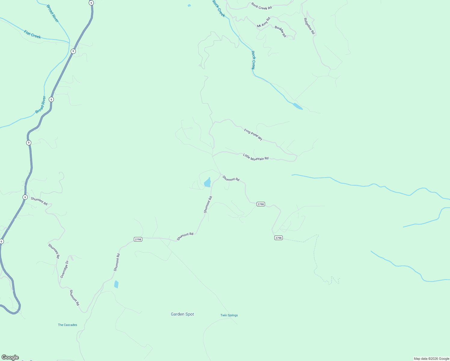 map of restaurants, bars, coffee shops, grocery stores, and more near 691 Shumont Road in Black Mountain