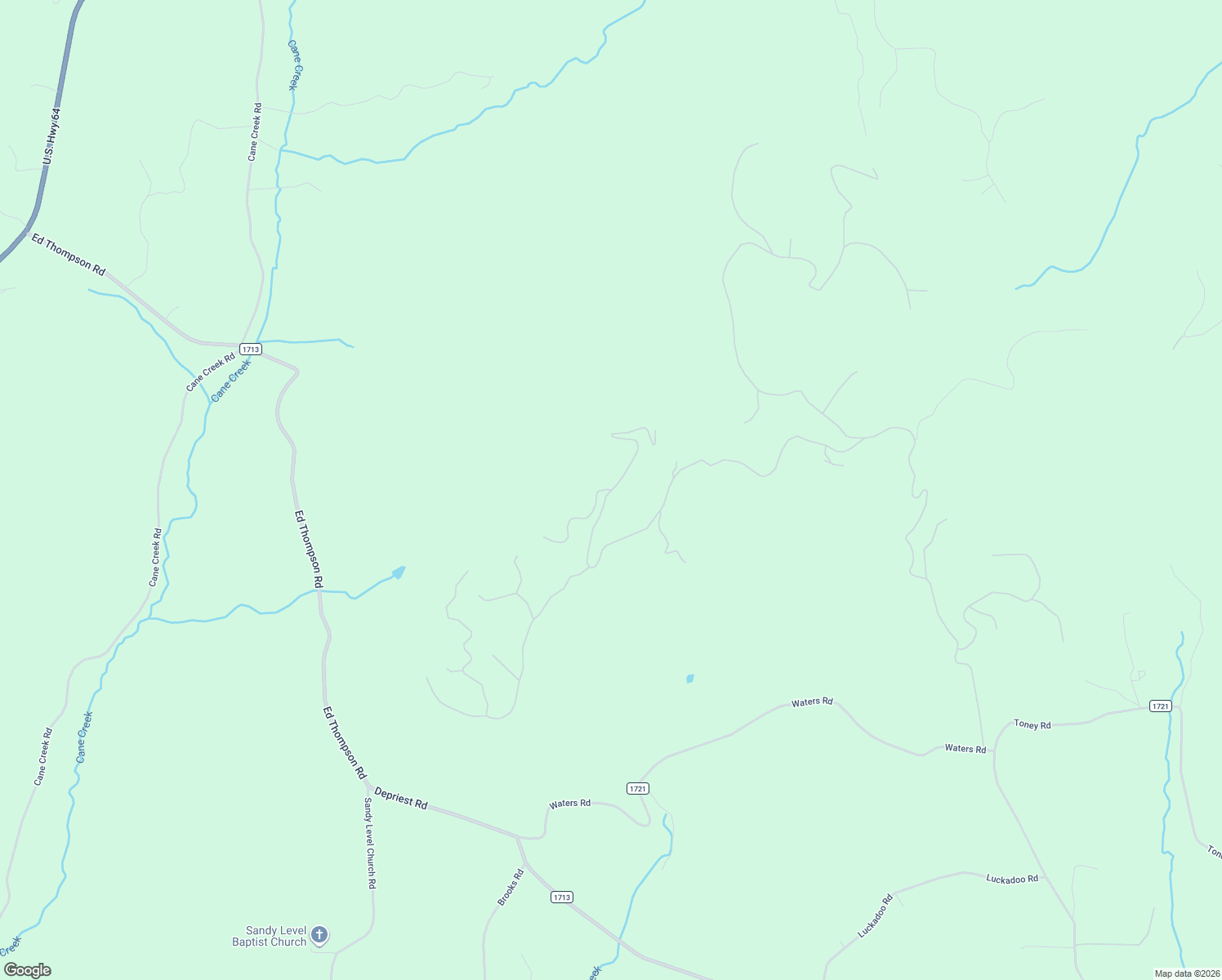 map of restaurants, bars, coffee shops, grocery stores, and more near 951 Big Rock Road in Bostic