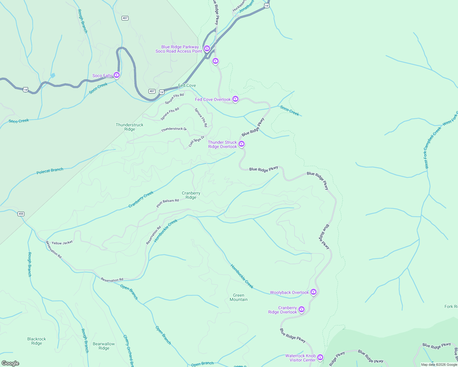 map of restaurants, bars, coffee shops, grocery stores, and more near 29 Blizzard Ridge in Maggie Valley