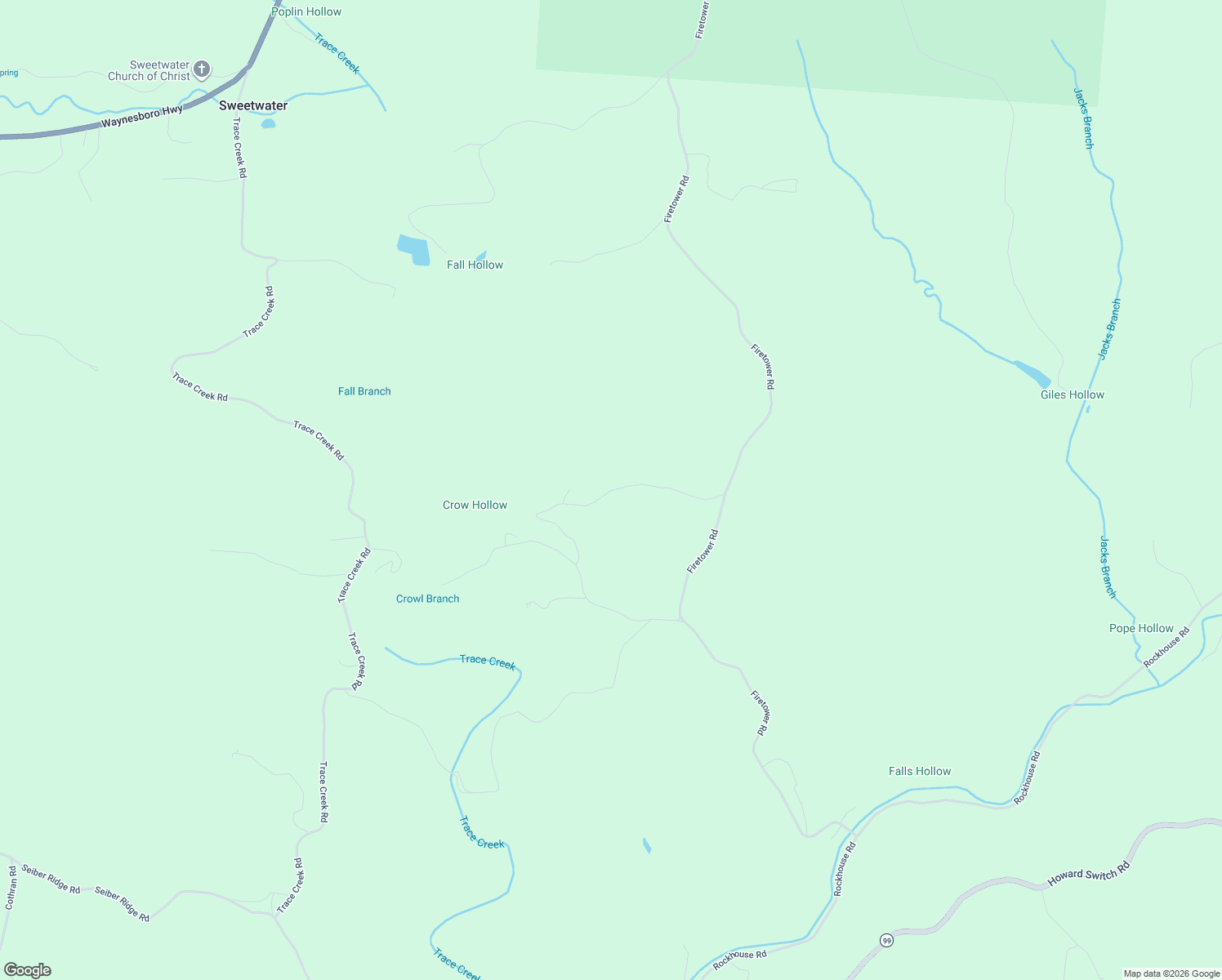 map of restaurants, bars, coffee shops, grocery stores, and more near 208 Kro Hollow Road in Hohenwald
