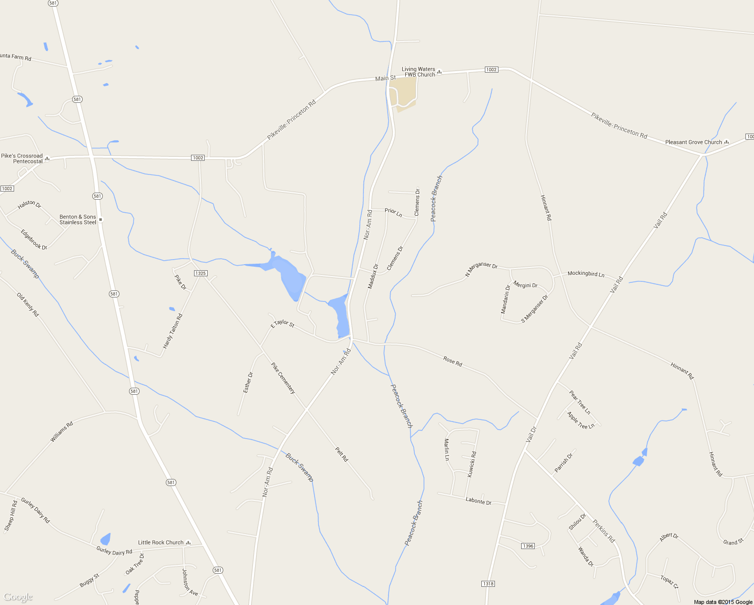 map of restaurants, bars, coffee shops, grocery stores, and more near 206 Maddux Drive in Pikeville