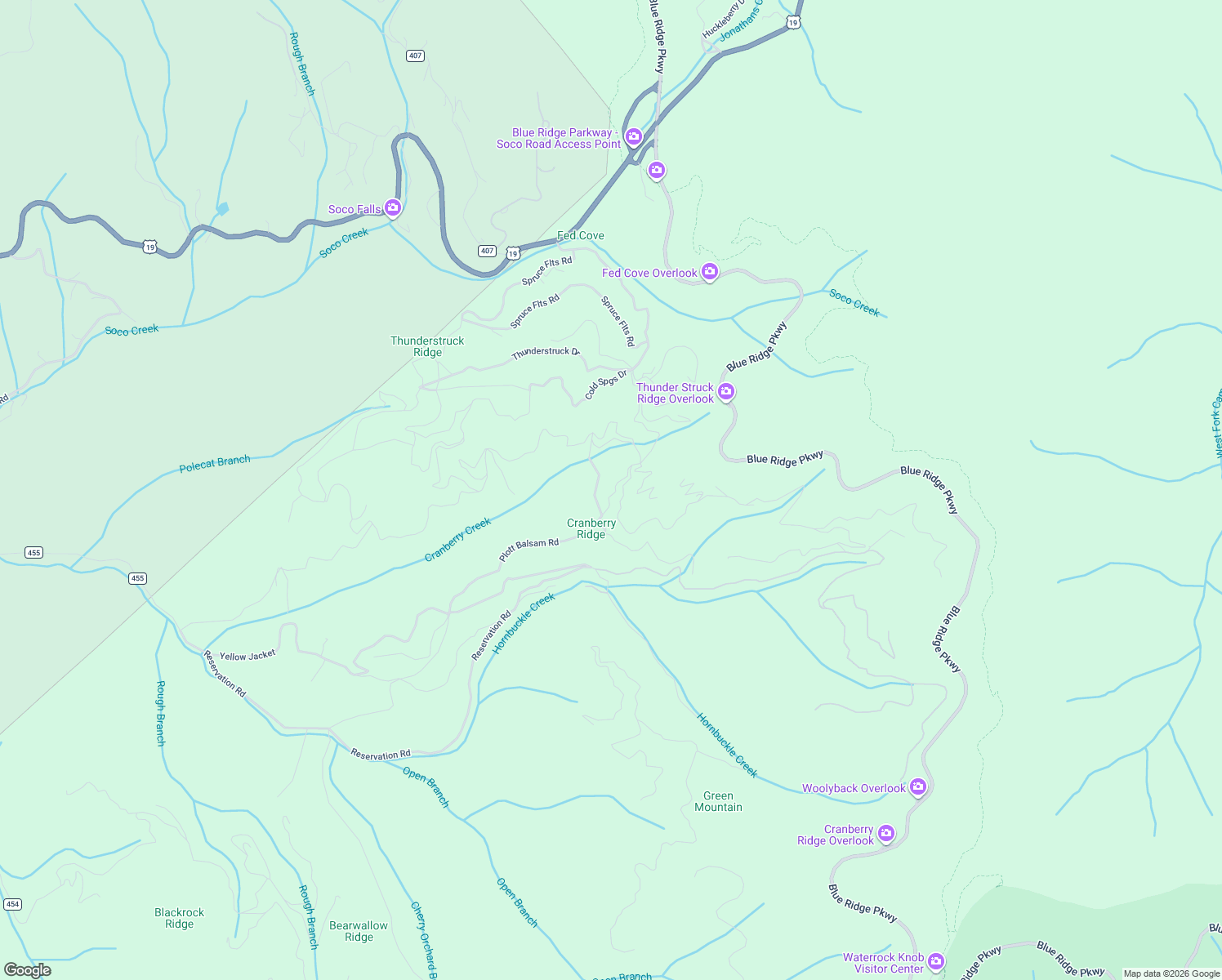 map of restaurants, bars, coffee shops, grocery stores, and more near 101-3 Branch Falls Trail in Sylva