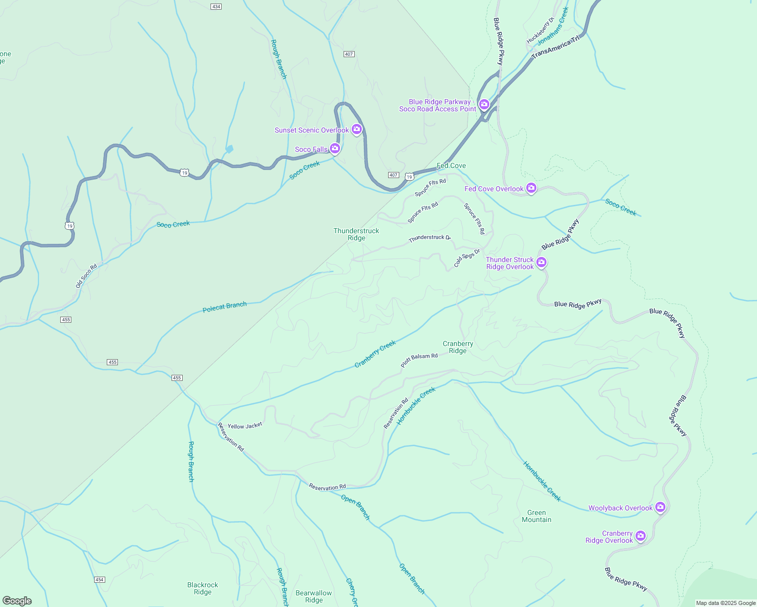 map of restaurants, bars, coffee shops, grocery stores, and more near 123-3A Branch Falls Trail in Sylva