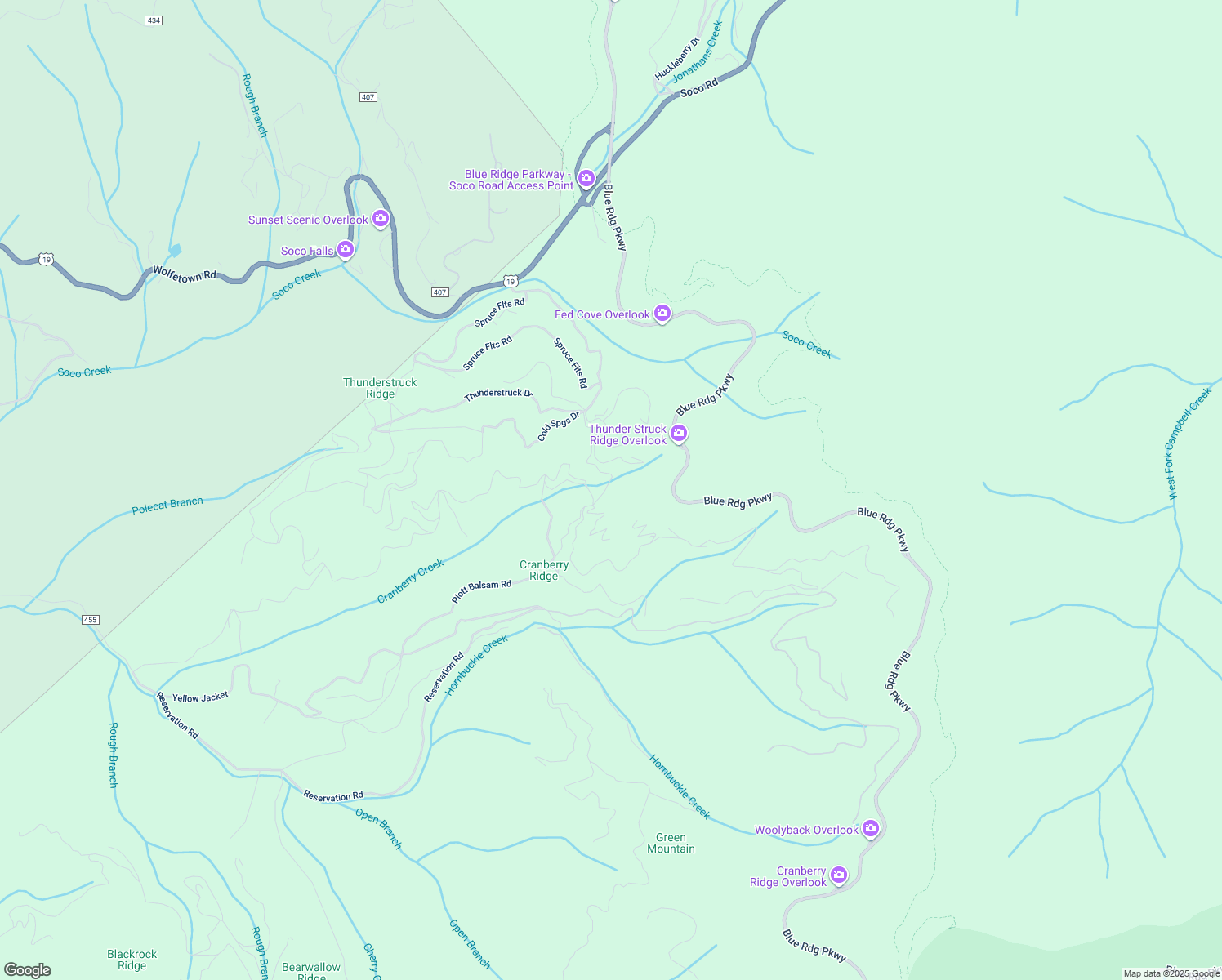 map of restaurants, bars, coffee shops, grocery stores, and more near 927 Plott Balsam Road in Maggie Valley