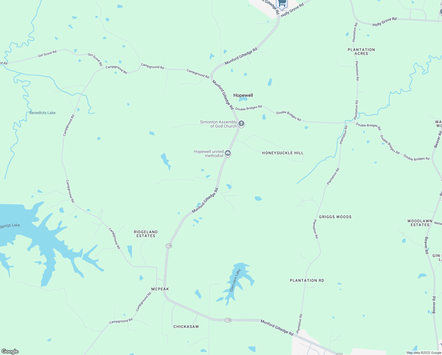 map of restaurants, bars, coffee shops, grocery stores, and more near 3688 Munford Giltedge Road in Munford