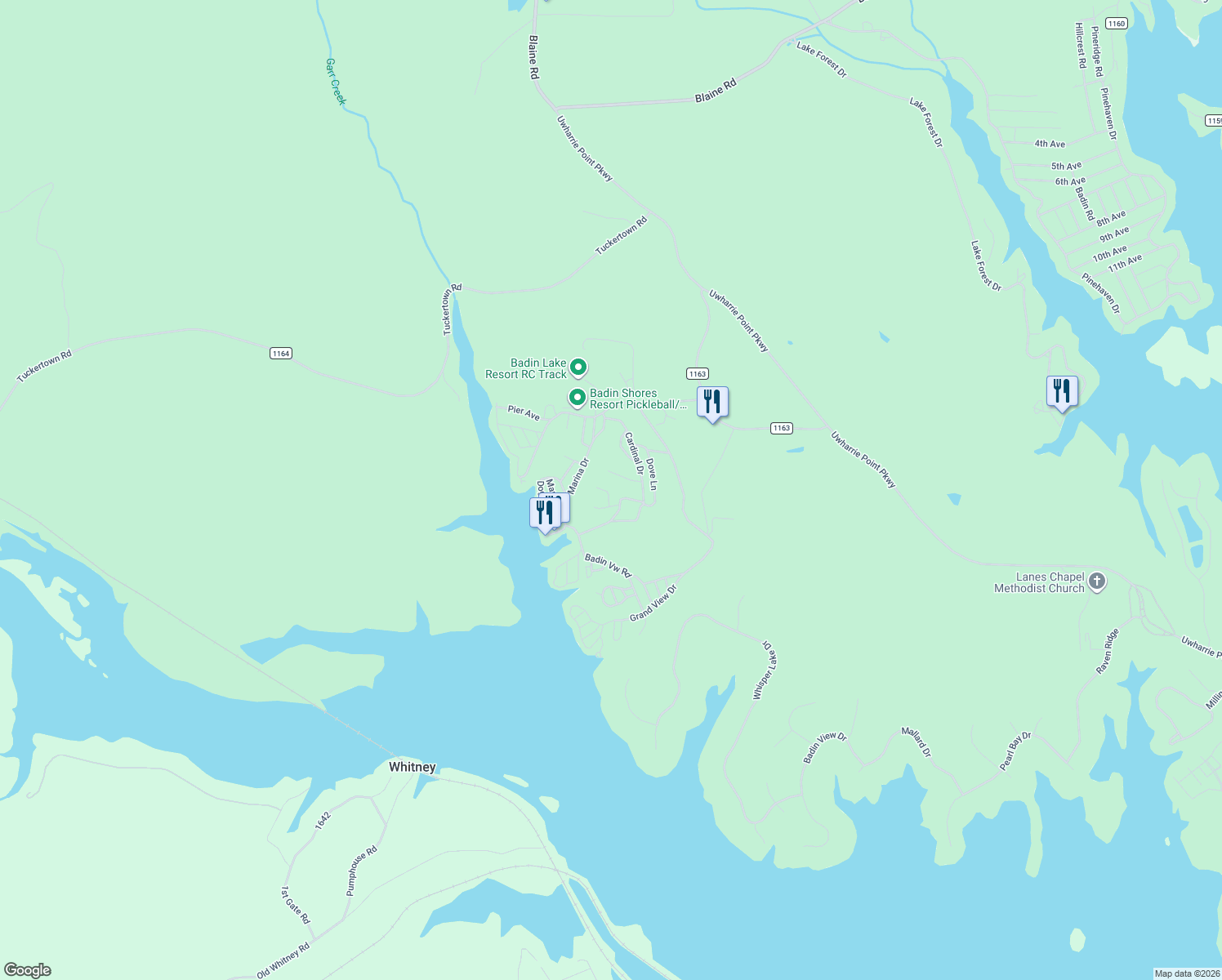 map of restaurants, bars, coffee shops, grocery stores, and more near 113 Sparrow Lane in New London