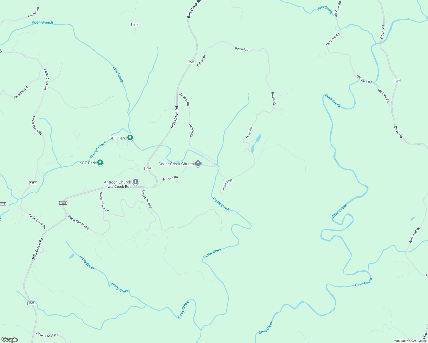map of restaurants, bars, coffee shops, grocery stores, and more near 118 Wright Way in Lake Lure
