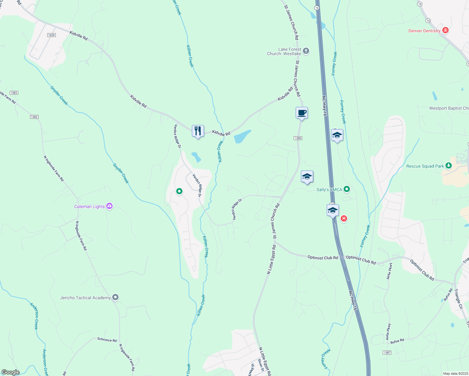 map of restaurants, bars, coffee shops, grocery stores, and more near Sahalee Drive in Denver