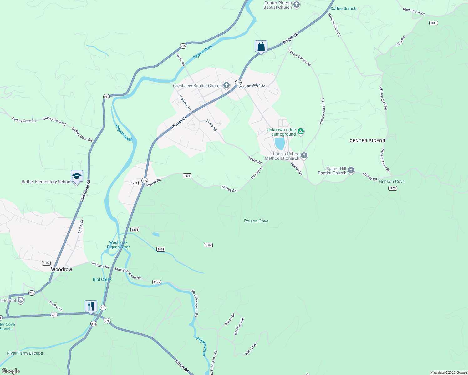 map of restaurants, bars, coffee shops, grocery stores, and more near 16 Levi Ridge in Canton