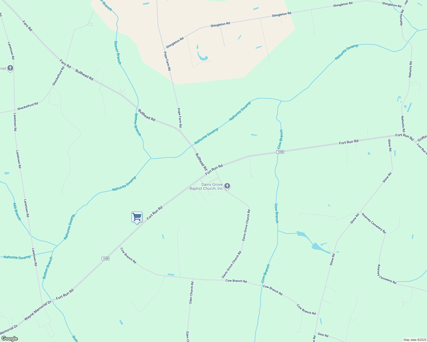 map of restaurants, bars, coffee shops, grocery stores, and more near 1131 Davis Grove Church Road in Snow Hill