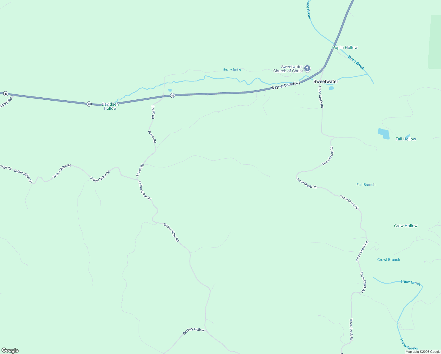 map of restaurants, bars, coffee shops, grocery stores, and more near 164 Center Ridge Drive in Hohenwald