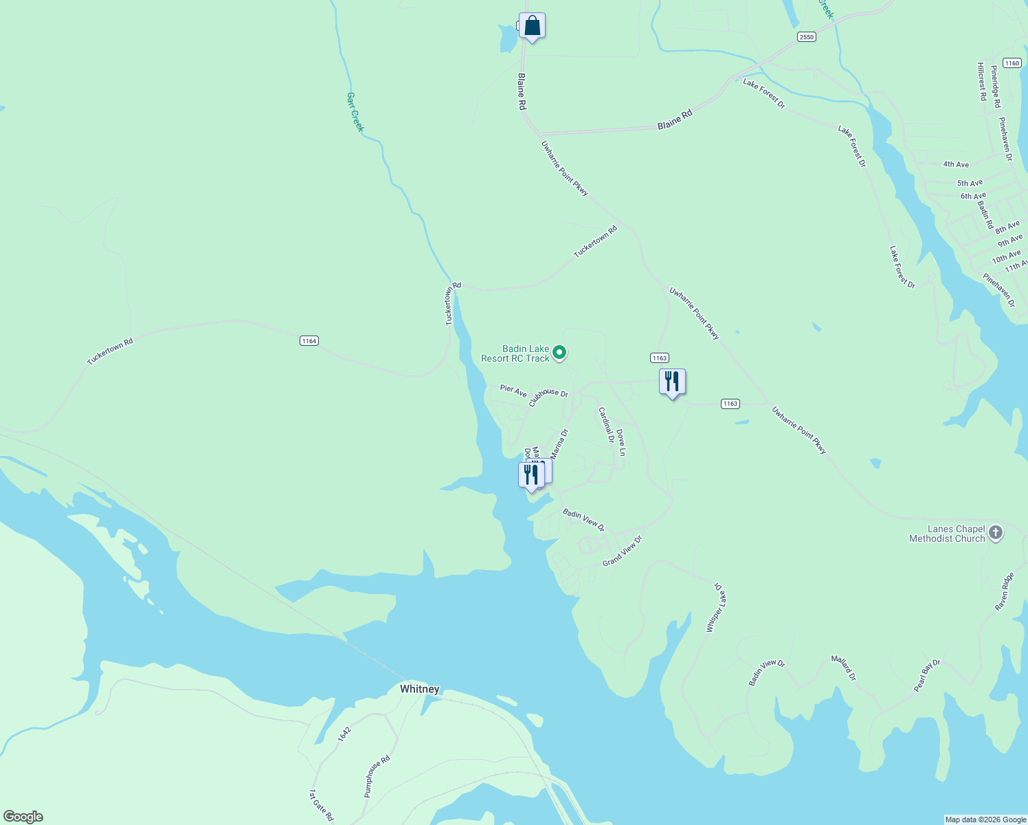 map of restaurants, bars, coffee shops, grocery stores, and more near 124 Oak Street in New London