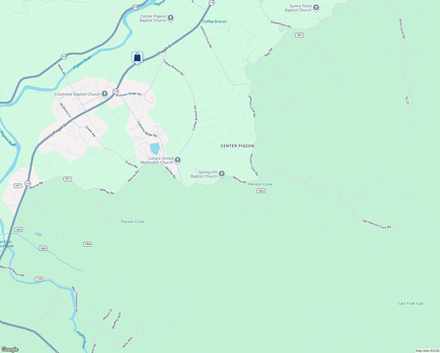 map of restaurants, bars, coffee shops, grocery stores, and more near 1901 Murray Road in Canton