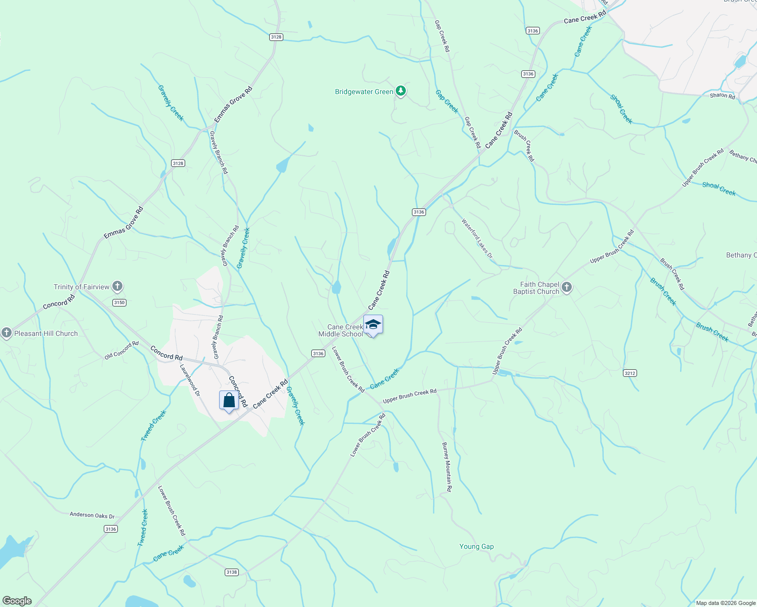map of restaurants, bars, coffee shops, grocery stores, and more near 1720 Cane Creek Road in Fletcher
