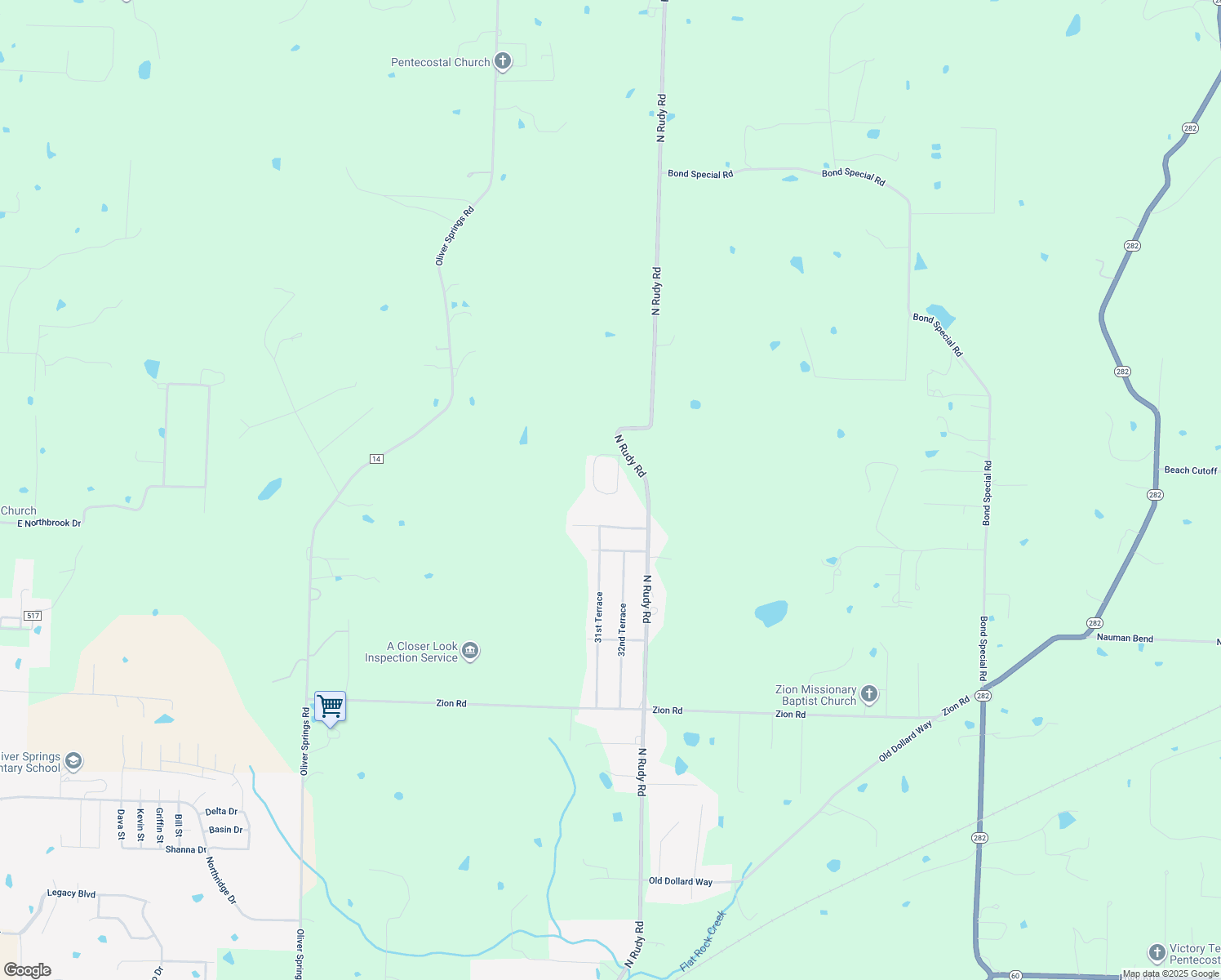 map of restaurants, bars, coffee shops, grocery stores, and more near 3601 Marshall Circle in Van Buren