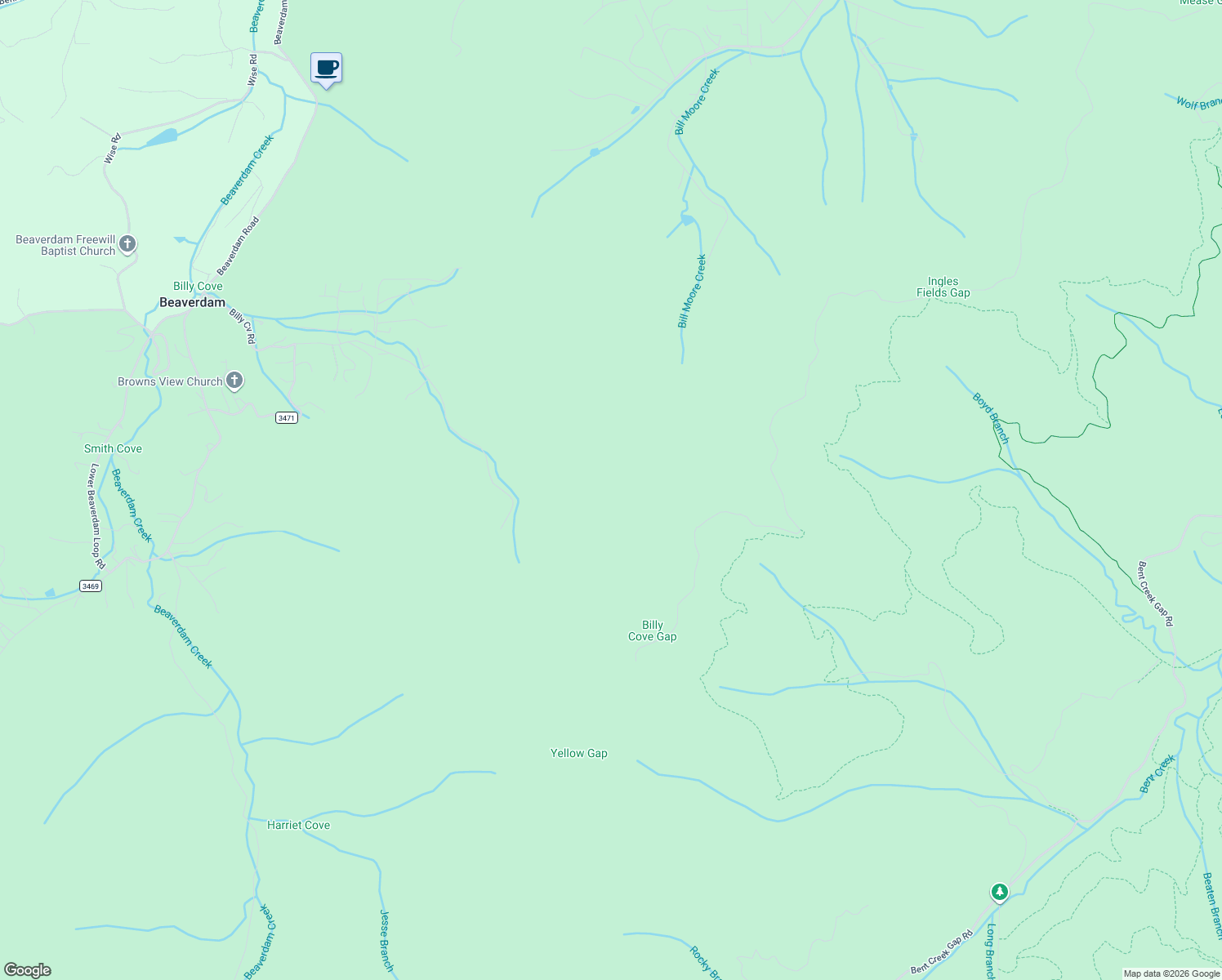 map of restaurants, bars, coffee shops, grocery stores, and more near 555 Billy Cove Road in Candler