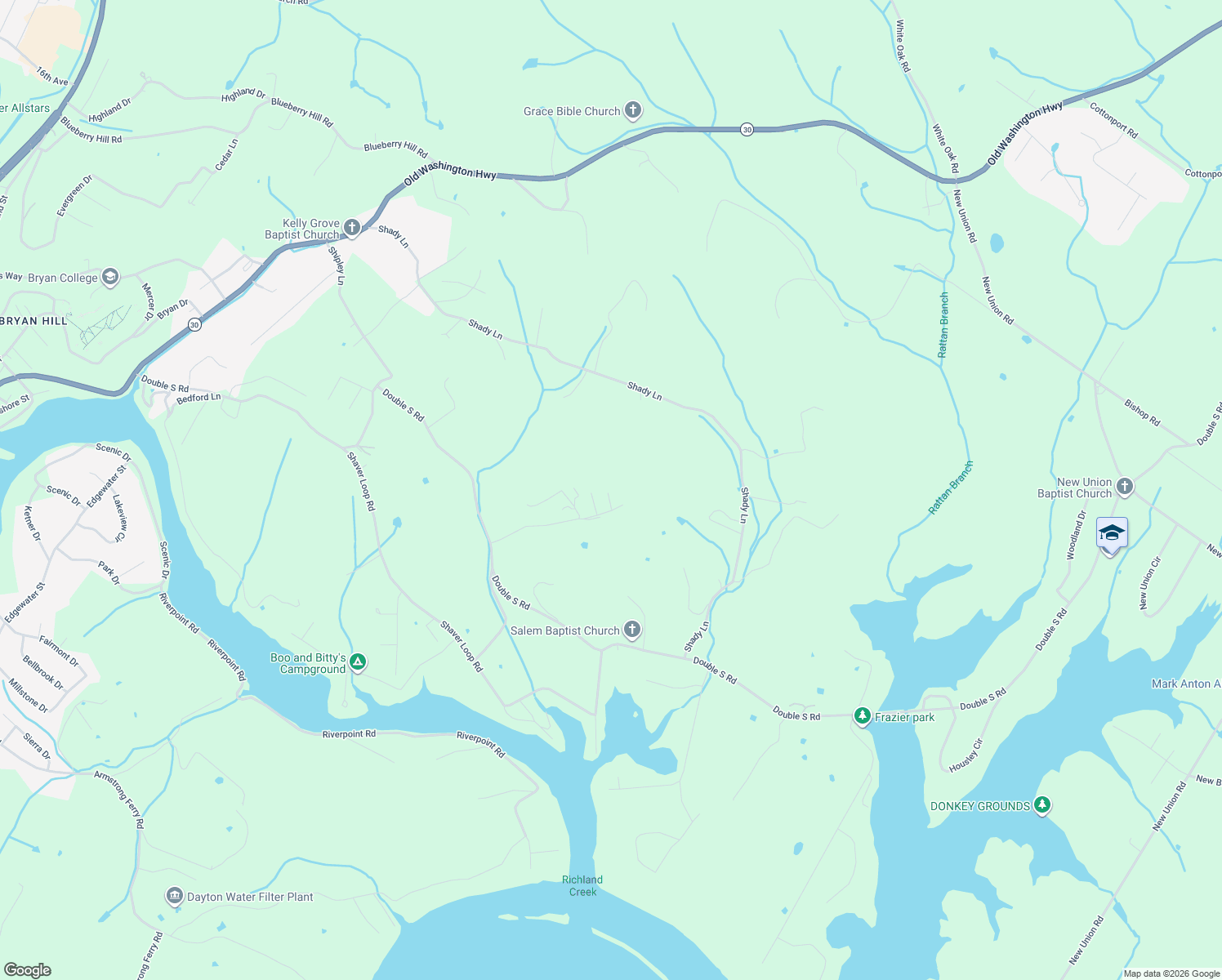 map of restaurants, bars, coffee shops, grocery stores, and more near 205 Faith Lane in Dayton