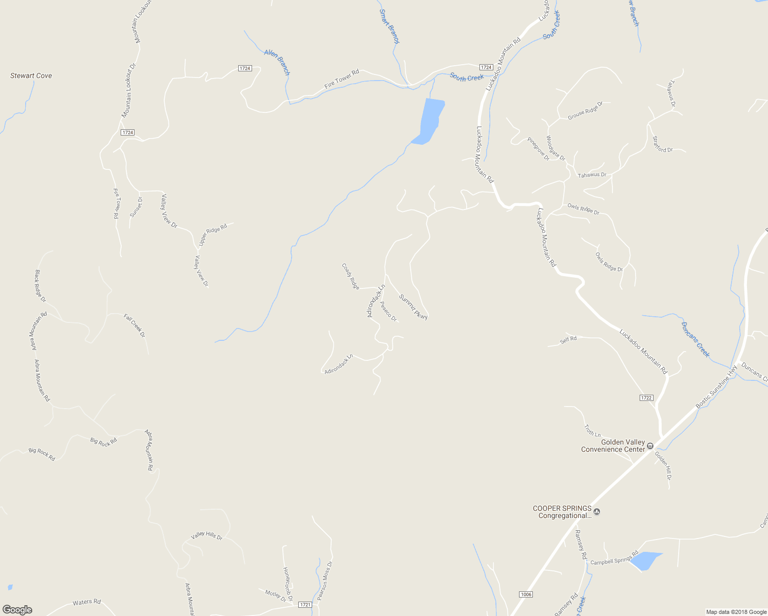 map of restaurants, bars, coffee shops, grocery stores, and more near 100 Peseco Drive in Bostic