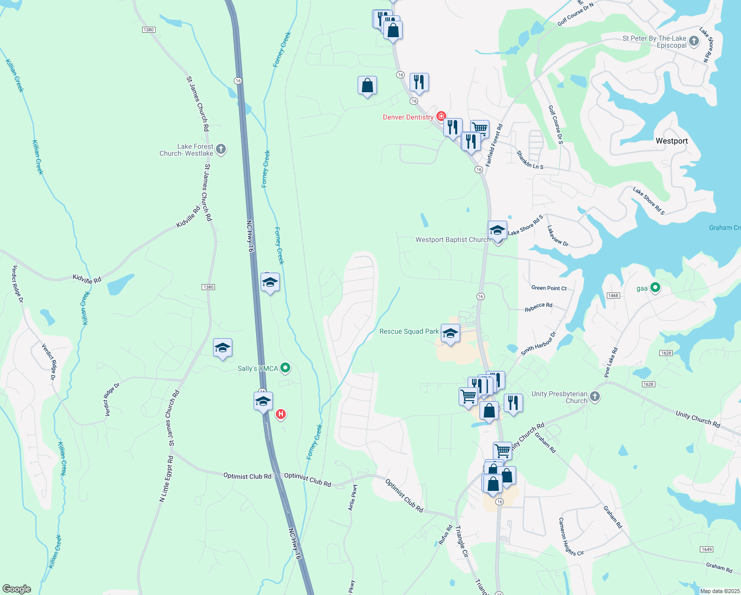 map of restaurants, bars, coffee shops, grocery stores, and more near 6211 Canyon Trail in Denver