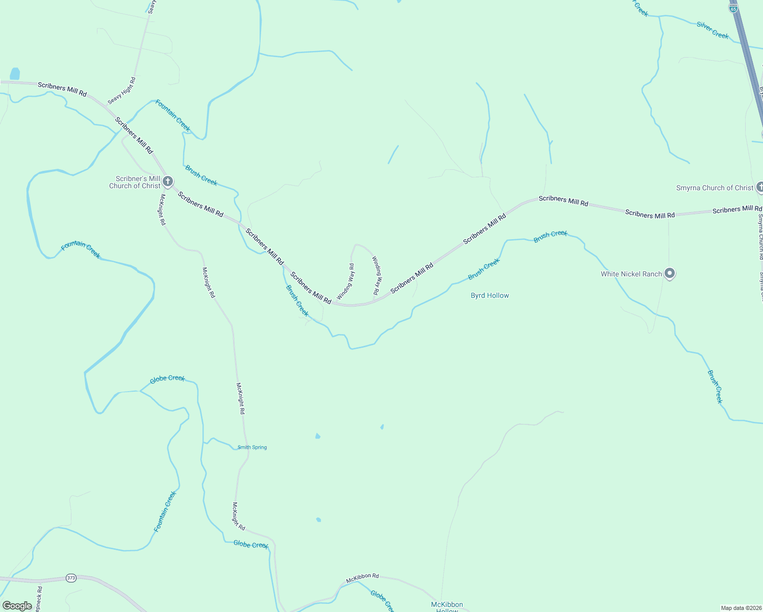 map of restaurants, bars, coffee shops, grocery stores, and more near 2644 Scribners Mill Road in Culleoka